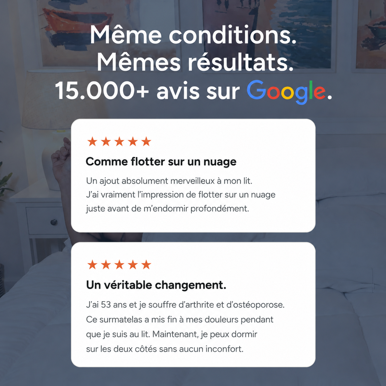Cocoon™ Surmatelas 1000 GSM de luxe matelassé haut de gamme